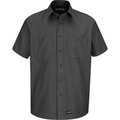 Vf Imagewear Wrangler® Men's Canvas Short Sleeve Work Shirt Charcoal M-WS20CHSSM WS20CHSSM